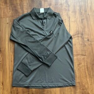 Gray Performance Polo Shirt with Moisture-Wicking Fabric